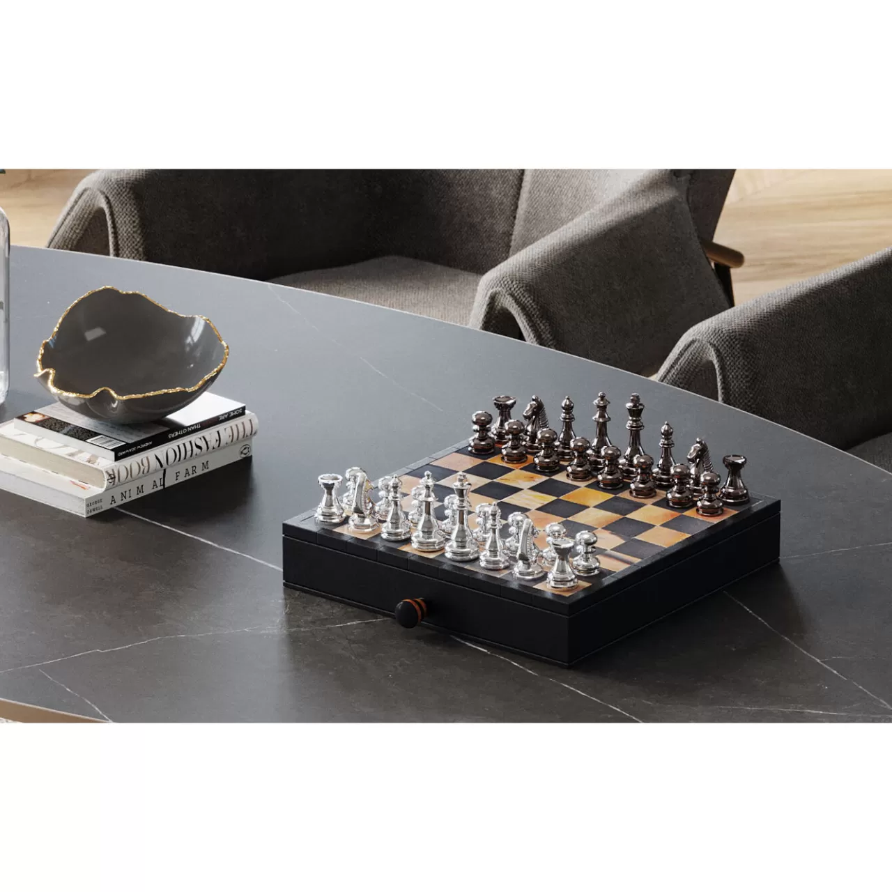 Objet Décoratif Chess Antique 36X33Cm*KARE Design Outlet