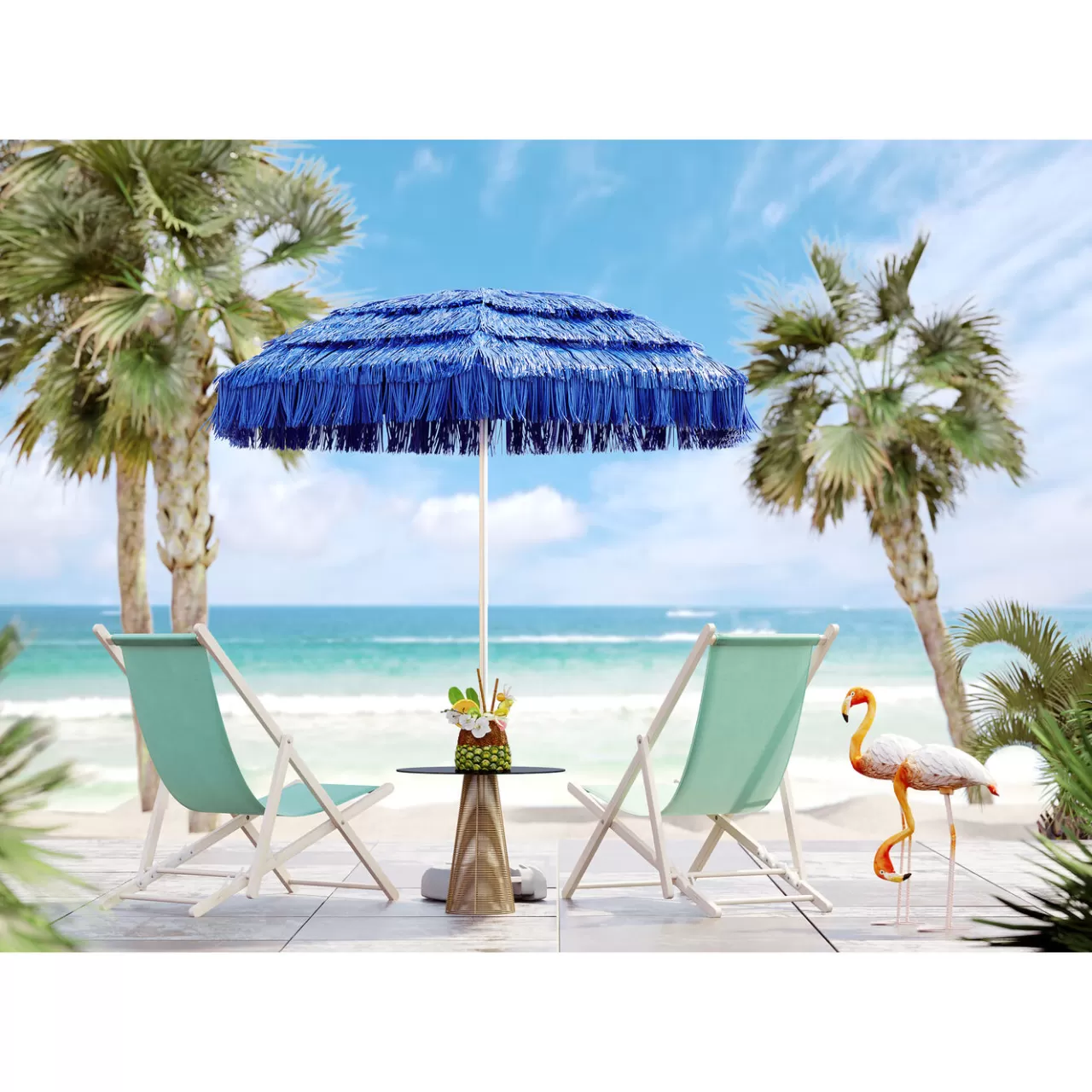 Parasol Hawaii Bleu O175Cm*KARE Design Hot