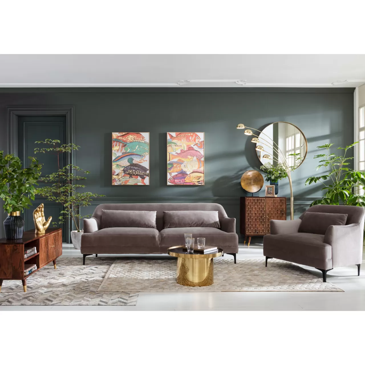 Sofa Proud 3-Places Gris*KARE Design Discount