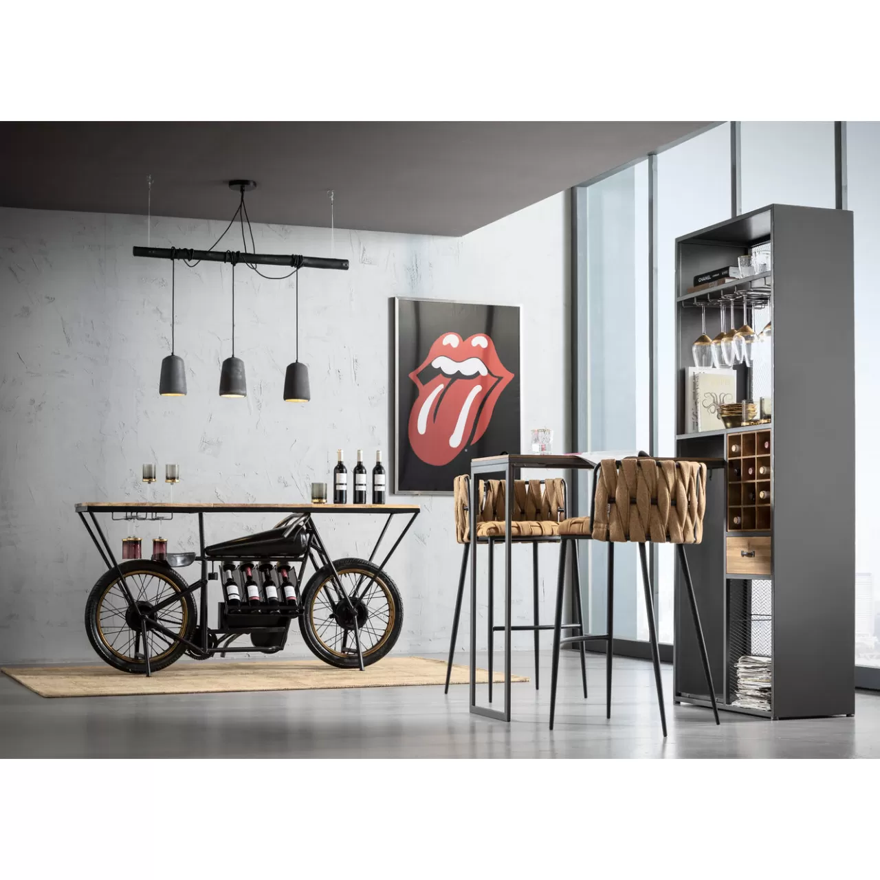 Suspension Dining Concrete Noir Tre*KARE Design Shop