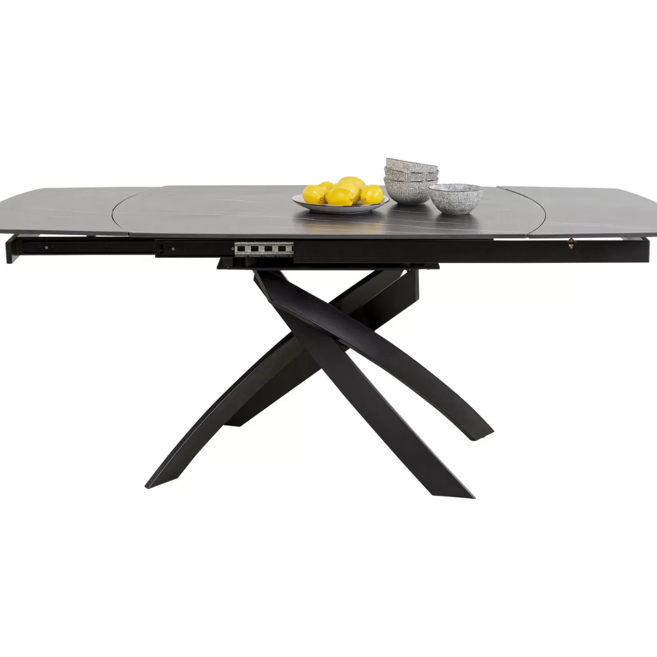 Table A Rallonges Twist Noir 120(30+30)X90Cm*KARE Design Cheap