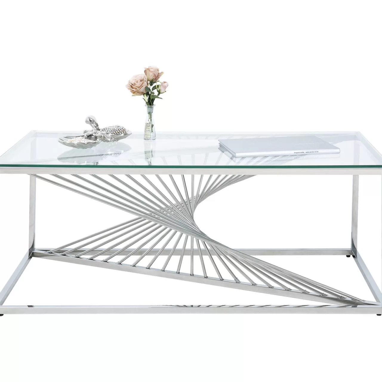 Table Basse Laser Argente-Verre Clair 120X60Cm*KARE Design Clearance