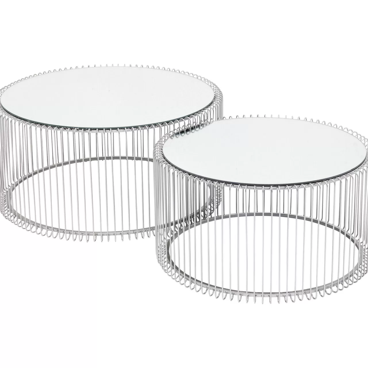 Table Basse Wire Argente (2/Set)*KARE Design Fashion