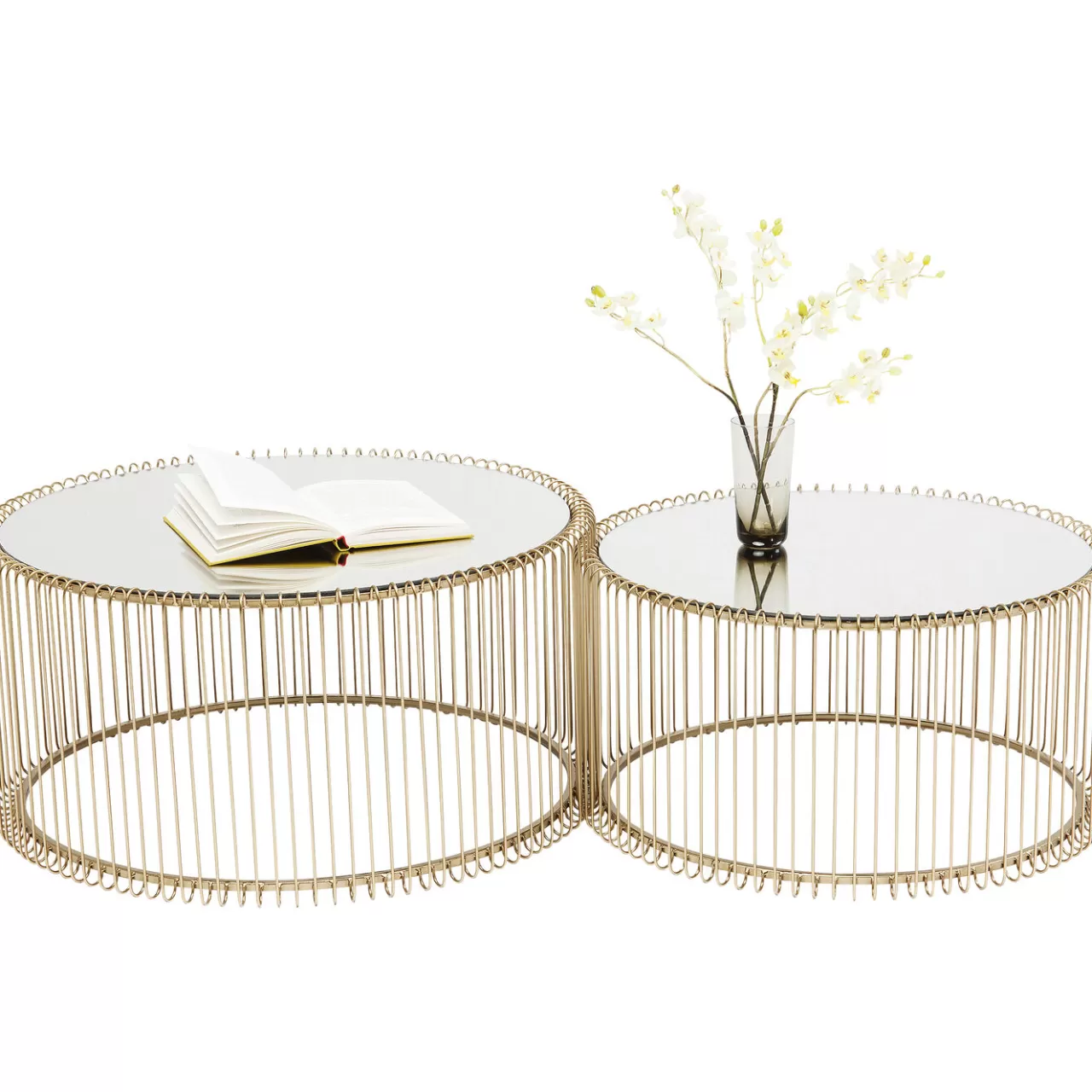 Table Basse Wire Laiton (2/Set)*KARE Design Flash Sale