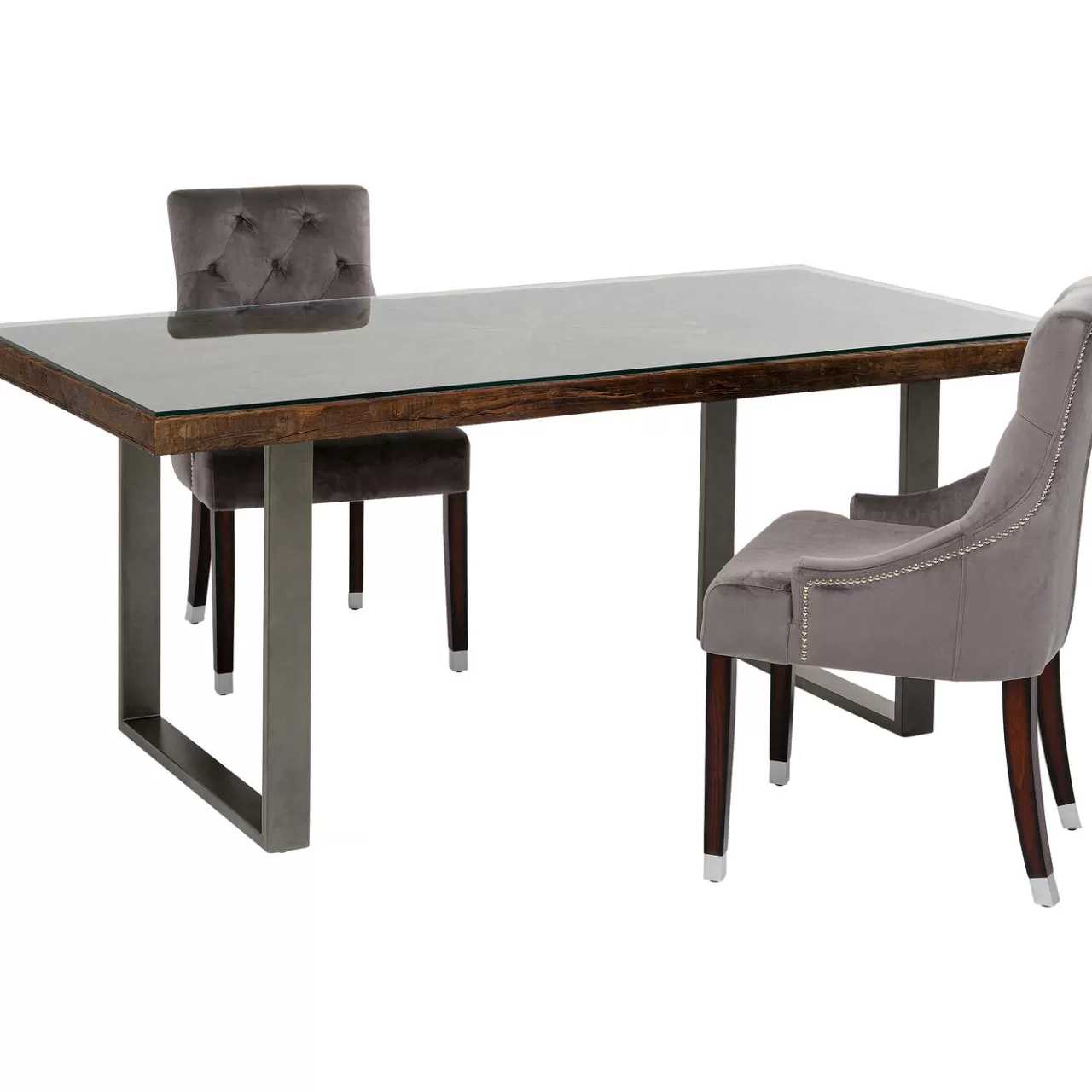 Table Conley Acier Brut 180X90*KARE Design Outlet