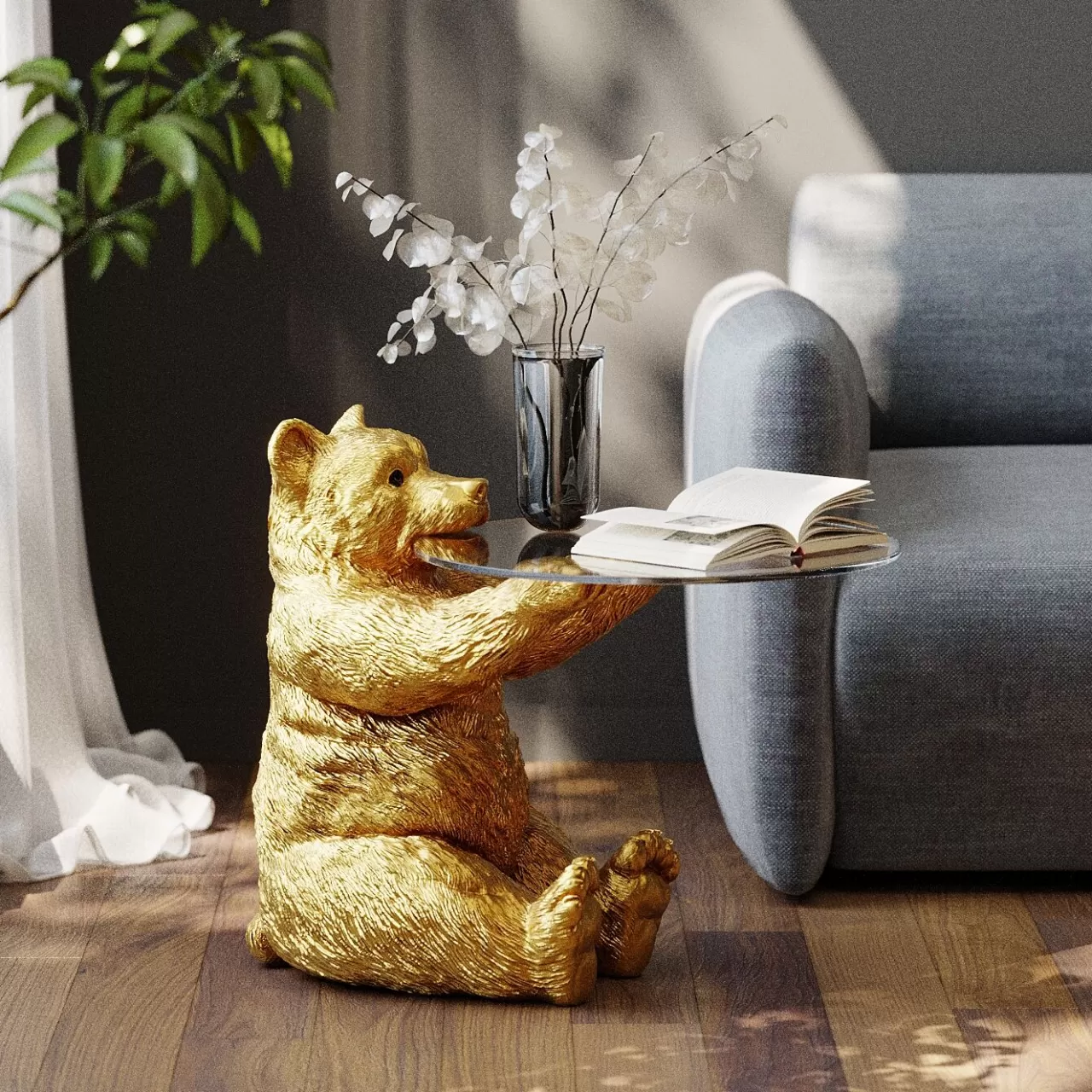 Table D Appoint Animal Bear Dore O40Cm*KARE Design Cheap