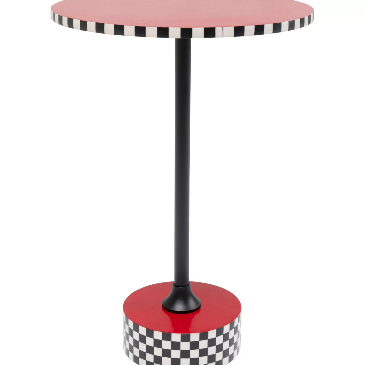 Table D Appoint Domero Checkers Rouge O40Cm*KARE Design New