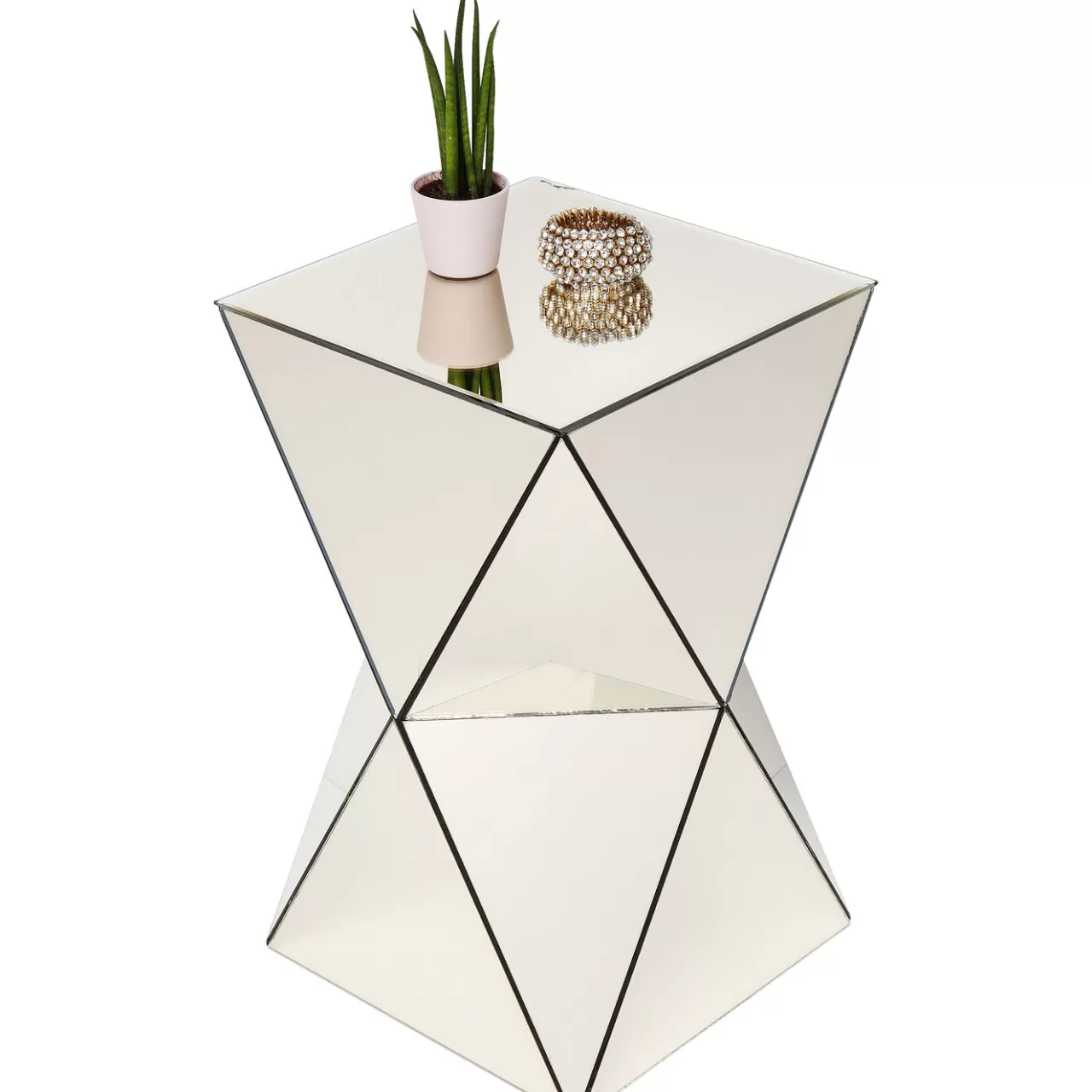 Table D Appoint Luxury Triangle Champagne 32X32Cm*KARE Design Sale