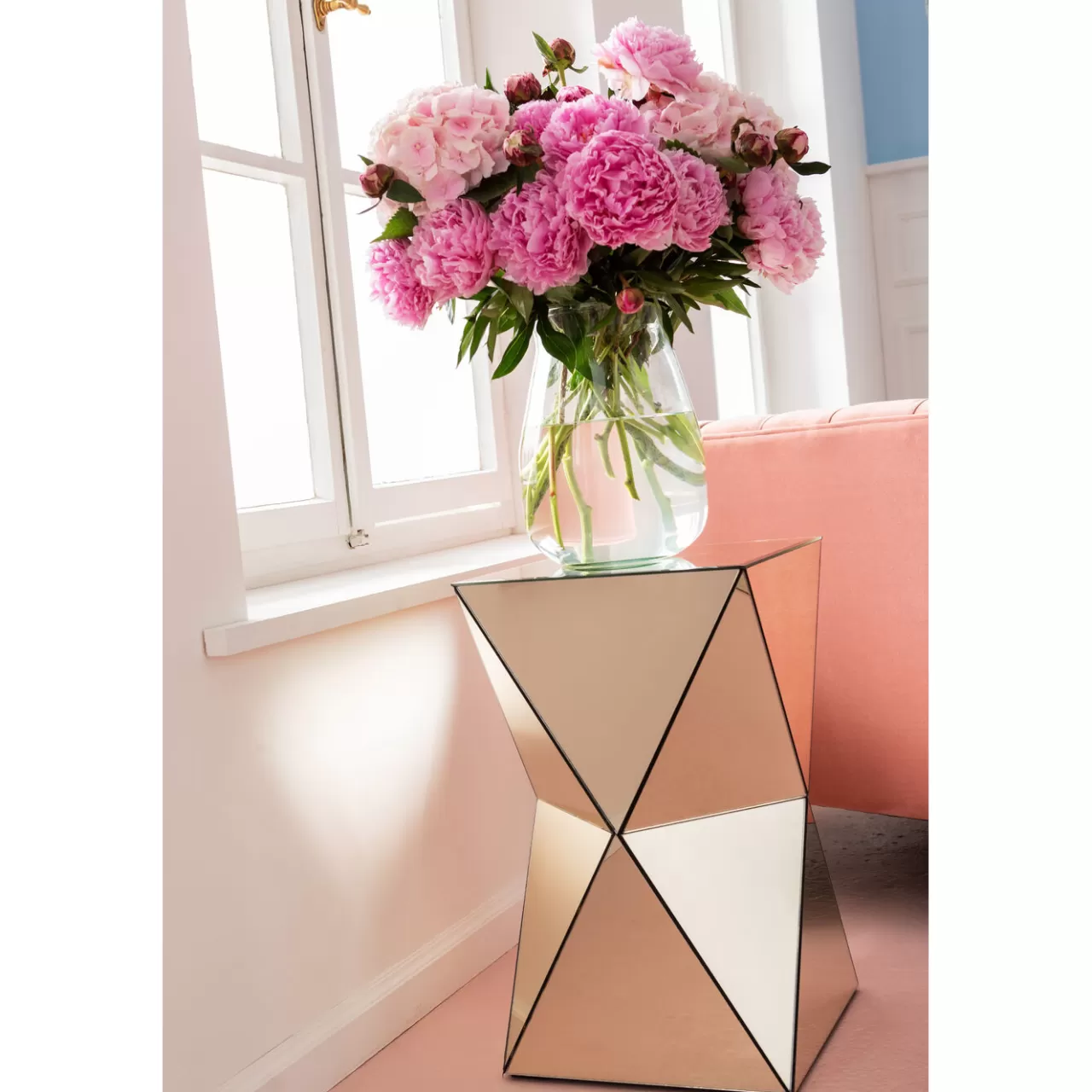 Table D Appoint Luxury Triangle Champagne 32X32Cm*KARE Design Sale