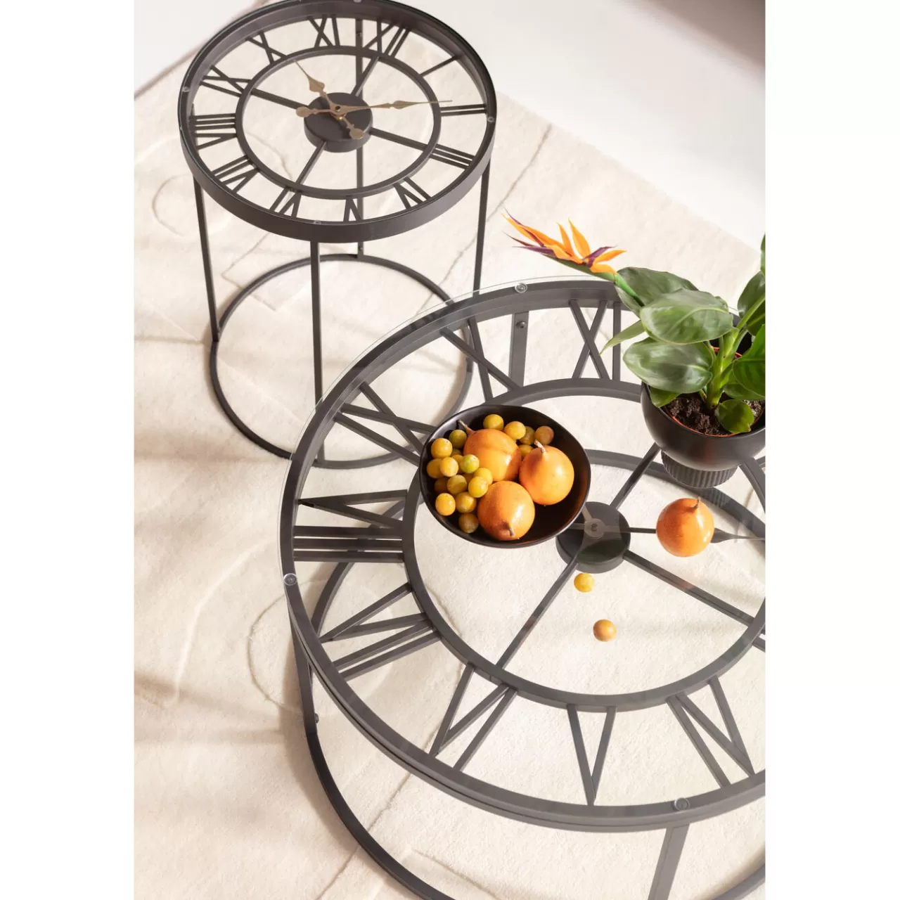 Table D Appoint Roman Noir O76Cm*KARE Design Store