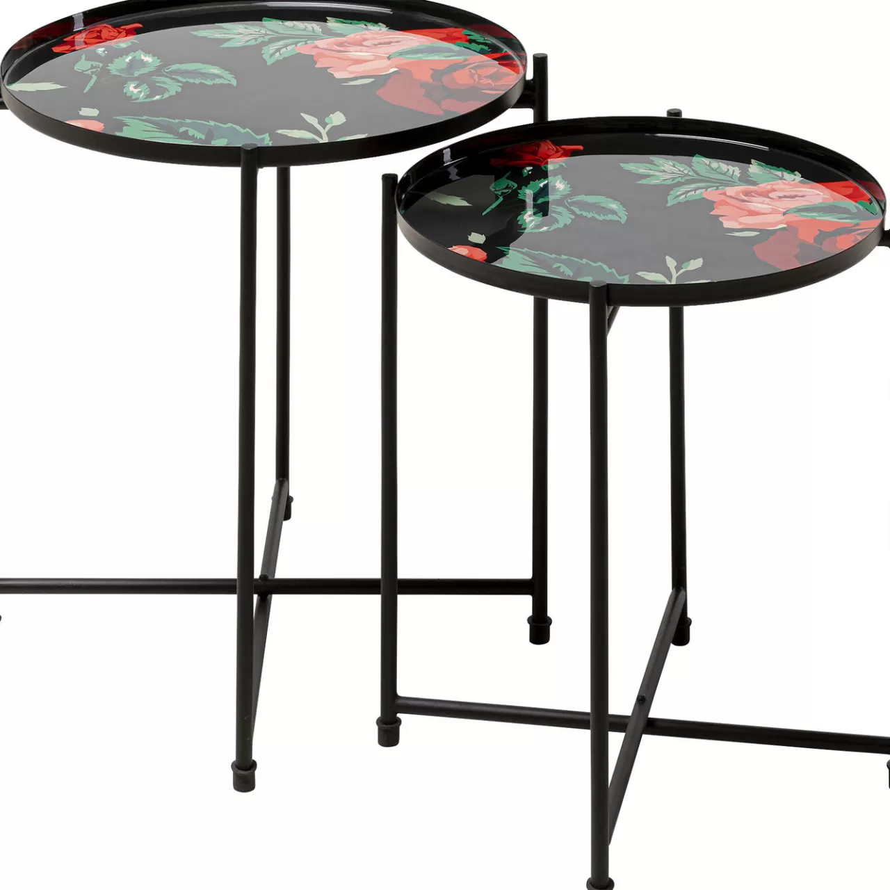 Table D Apppoint Flowers Garden Rond (2/Set)*KARE Design Outlet