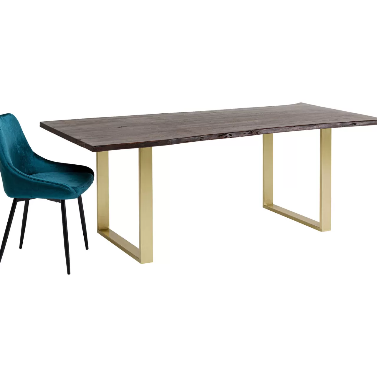 Table Harmony Fonce Acier Brut 200X100*KARE Design Store