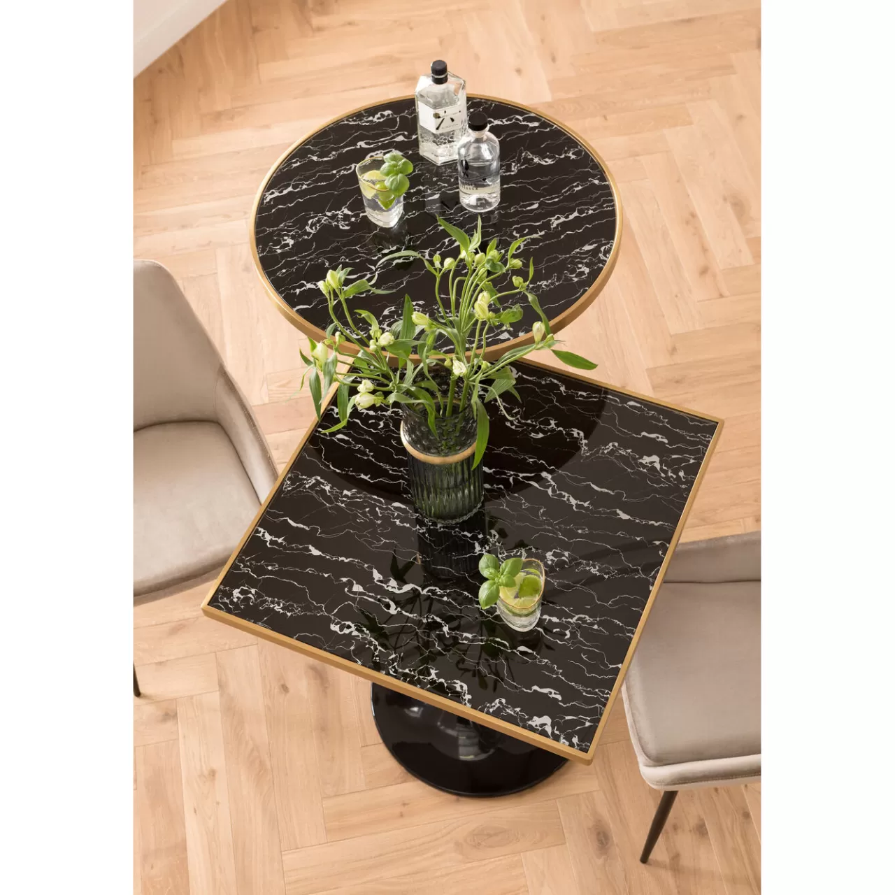 Table Haute San Remo Noir Rond 100X70Cmo*KARE Design Cheap