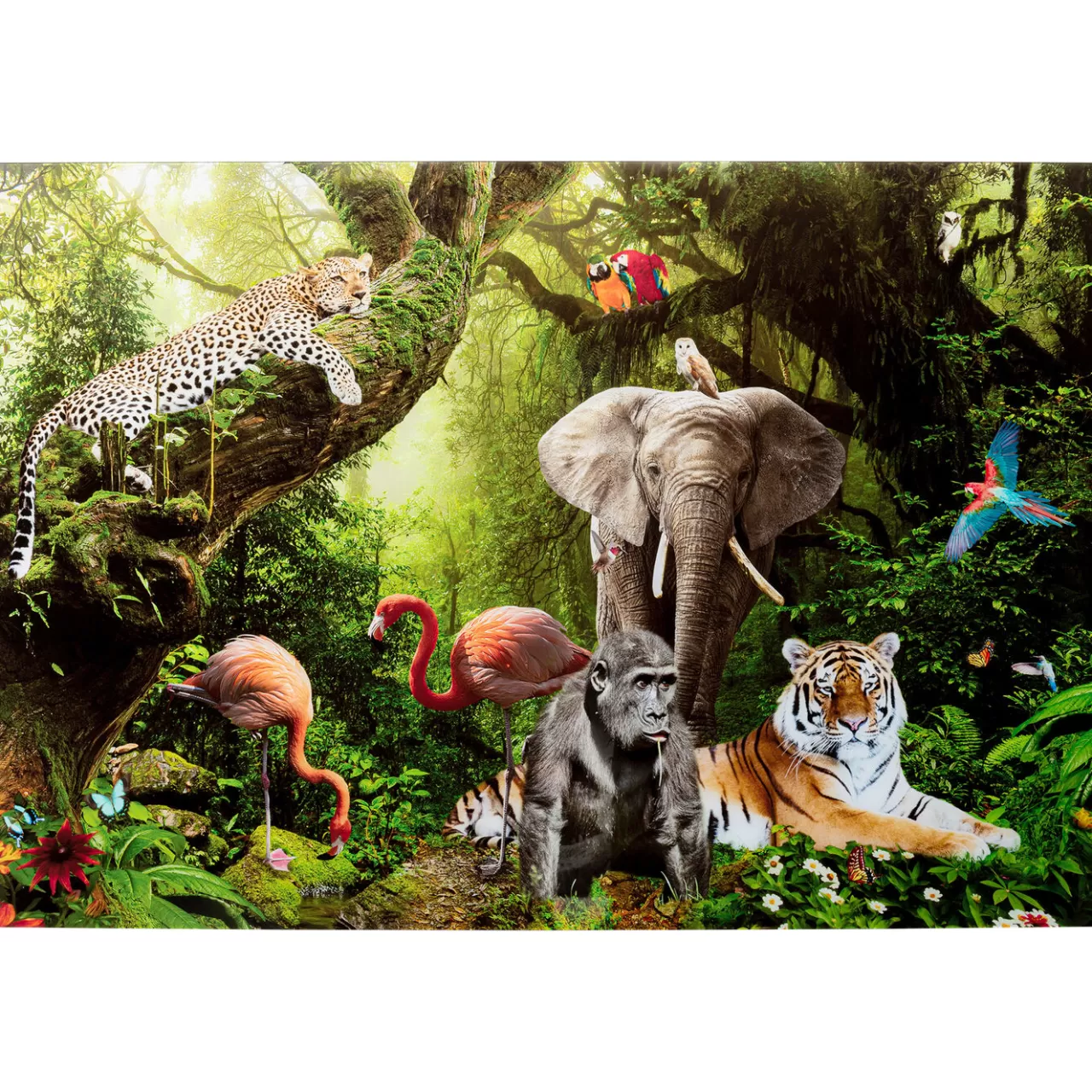 Tableau En Verre Animal Paradise 150X100Cm*KARE Design Hot