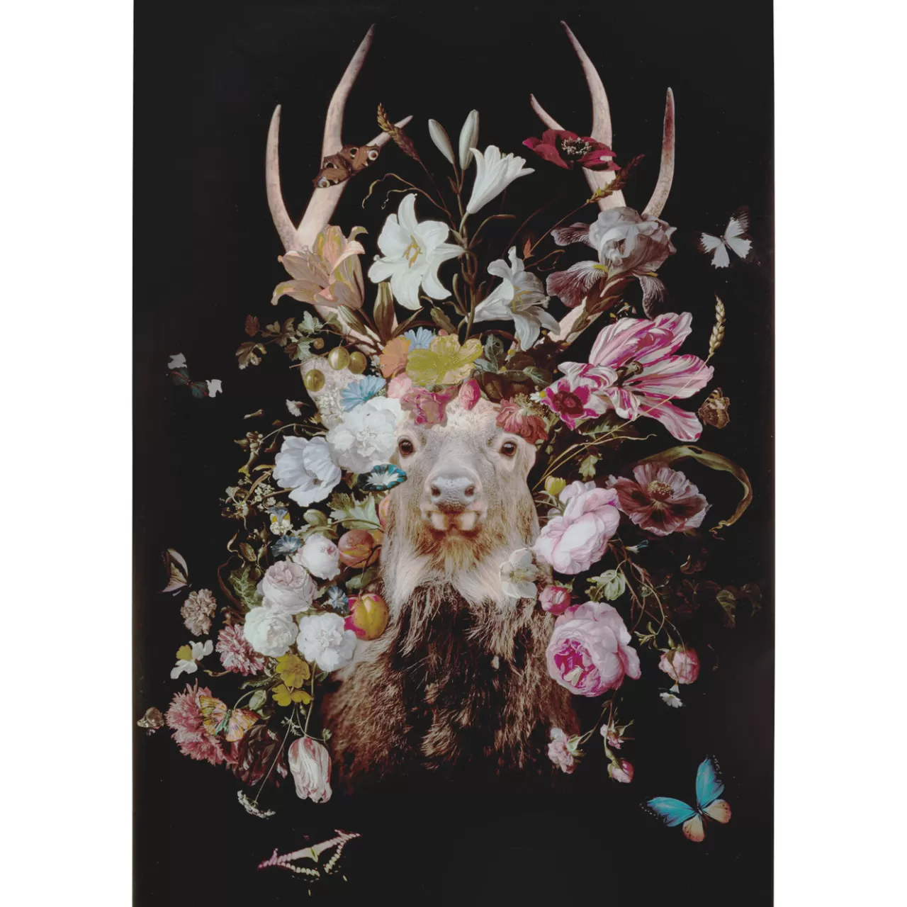 Tableau En Verre Deer Garden 80X120Cm*KARE Design Best