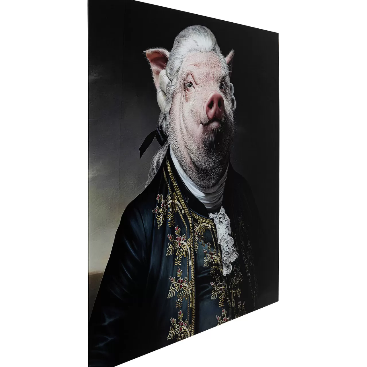 Tableau En Verre Gentleman Pig 120X120*KARE Design Best Sale