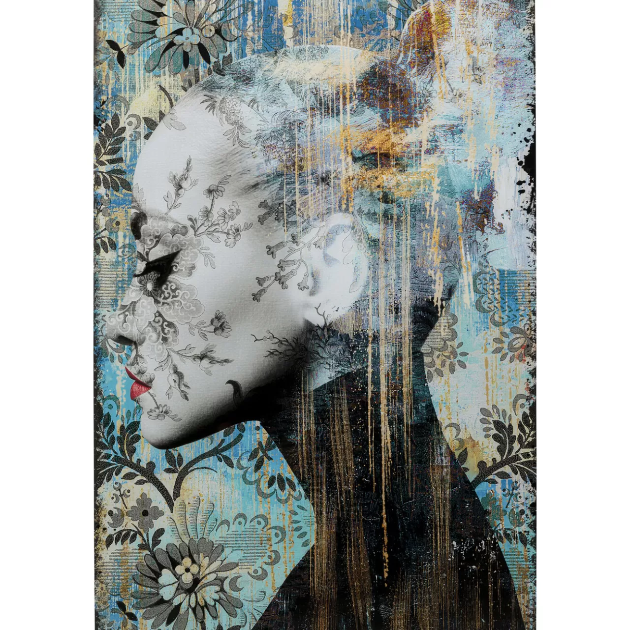 Tableau En Verre Lady Flower 100X150Cm*KARE Design Cheap