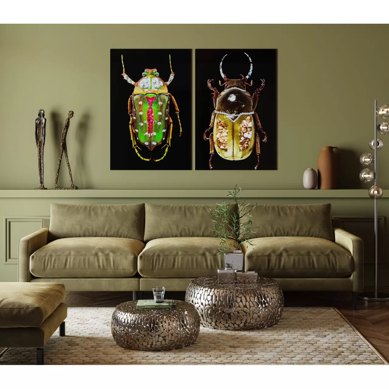 Tableau En Verre Shiney Dung Beetle 80X120Cm*KARE Design Fashion