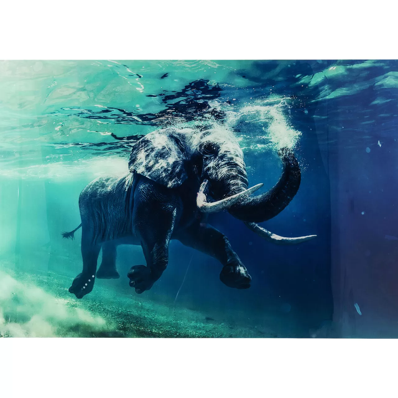 Tableau En Verre Swimming Elephant 180X120*KARE Design Cheap