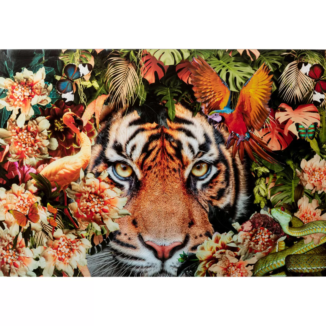 Tableau En Verre Tiger On Hunt 150X100Cm*KARE Design Cheap