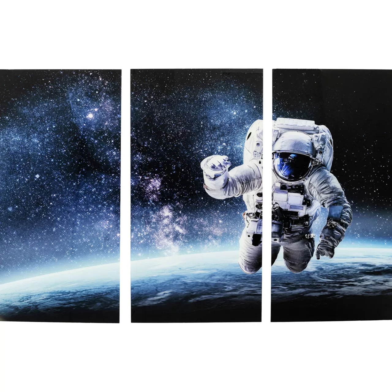 Tableau En Verre Triptychon Man In Space 240X160Cm*KARE Design Flash Sale