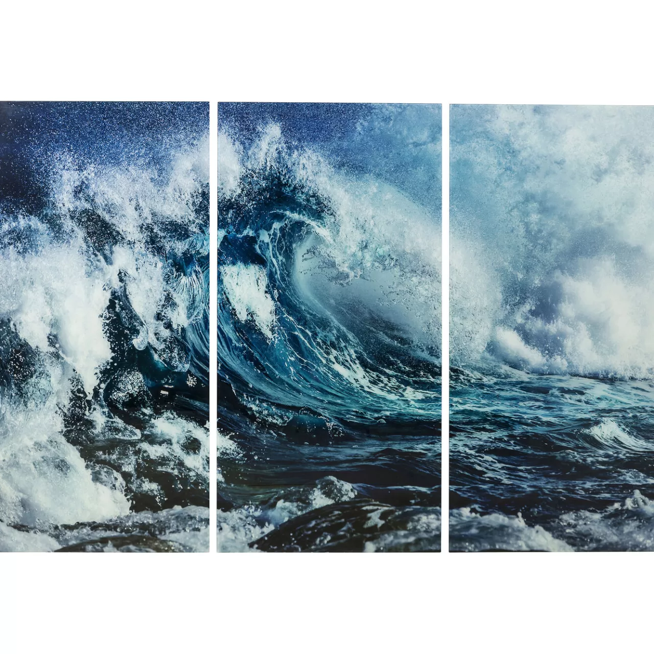 Tableau En Verre Triptychon Wave (3/Set)*KARE Design Sale