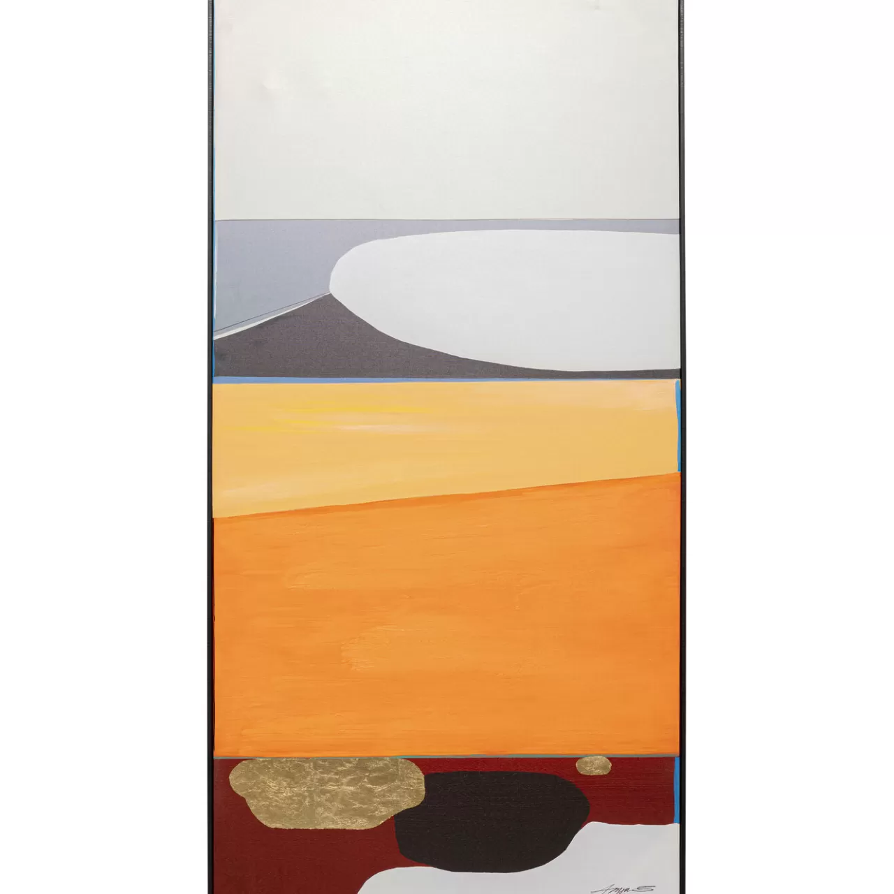 Tableau Encadre Abstract Shapes Orange 73X143Cm*KARE Design Store