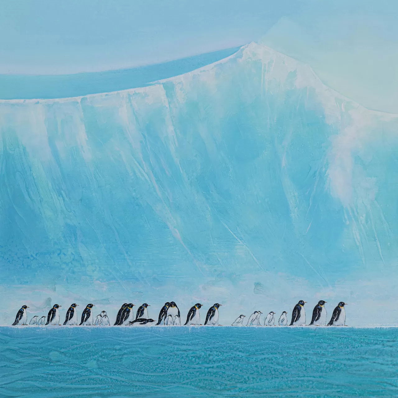 Tableau Encadre Walking Penguins 140X140Cm*KARE Design Discount