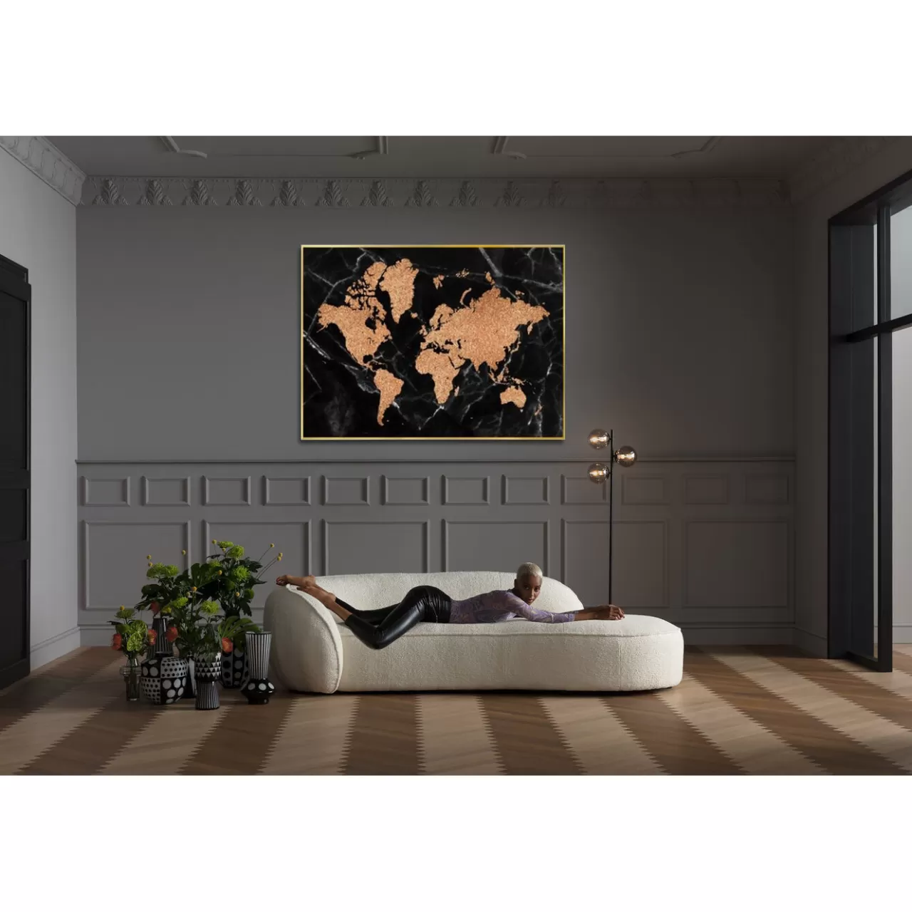 Tableau Encadre World Map 150X100Cm*KARE Design Flash Sale