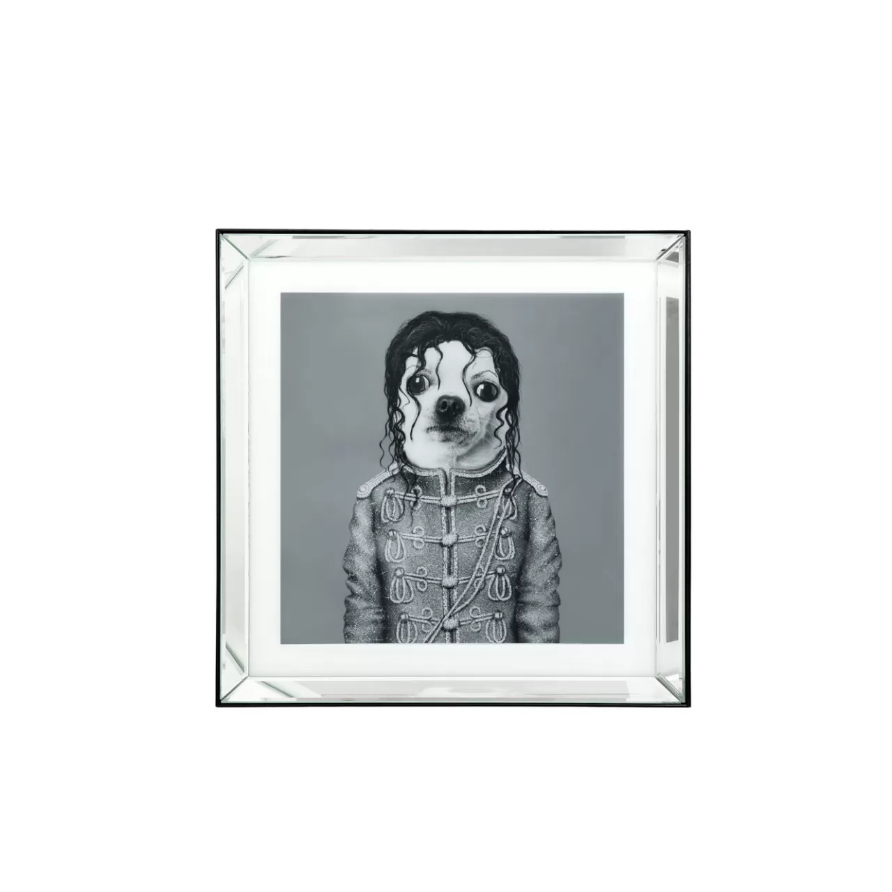 Tableau Frame Mirror King Dog 60X60Cm*KARE Design Store