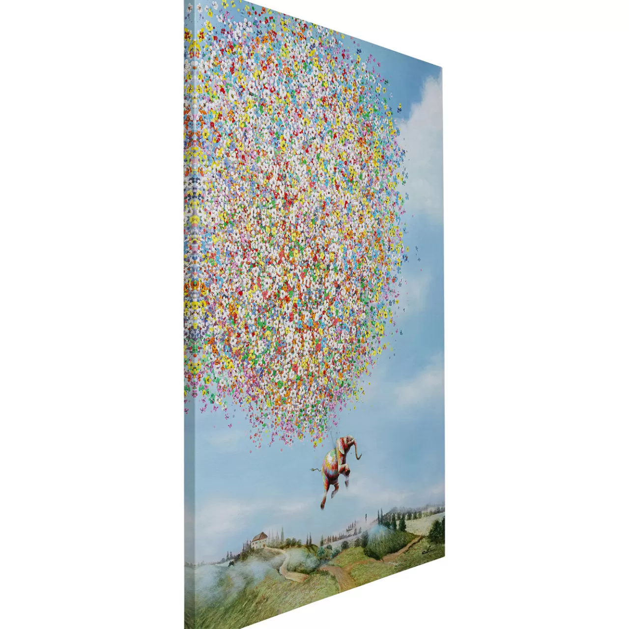 Tableau Sur Toile Flying Elephant In Day 80X100Cm*KARE Design Flash Sale