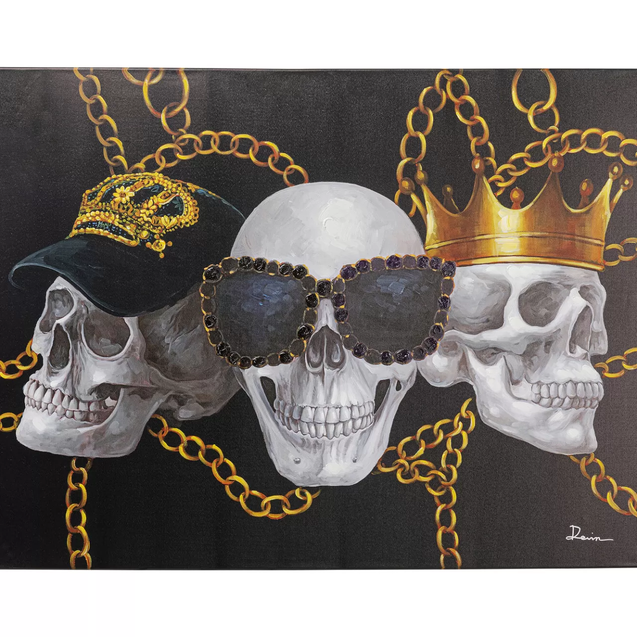 Tableau Sur Toile Skull Gang 120X90Cm*KARE Design Outlet