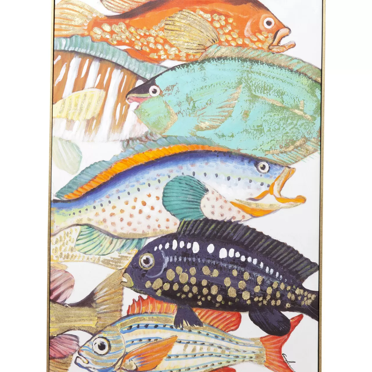 Tableau Touched Fish Meeting Two 75X100Cm*KARE Design Flash Sale