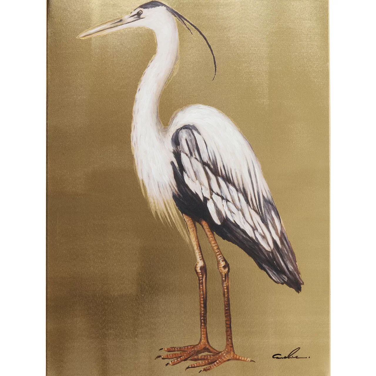 Tableau Touched Heron Left 50X70Cm*KARE Design Best