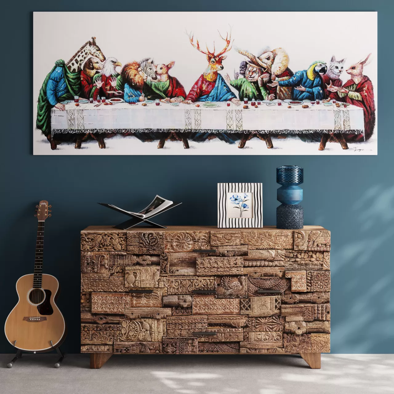 Tableau Touched Last Supper 240X100Cm*KARE Design New