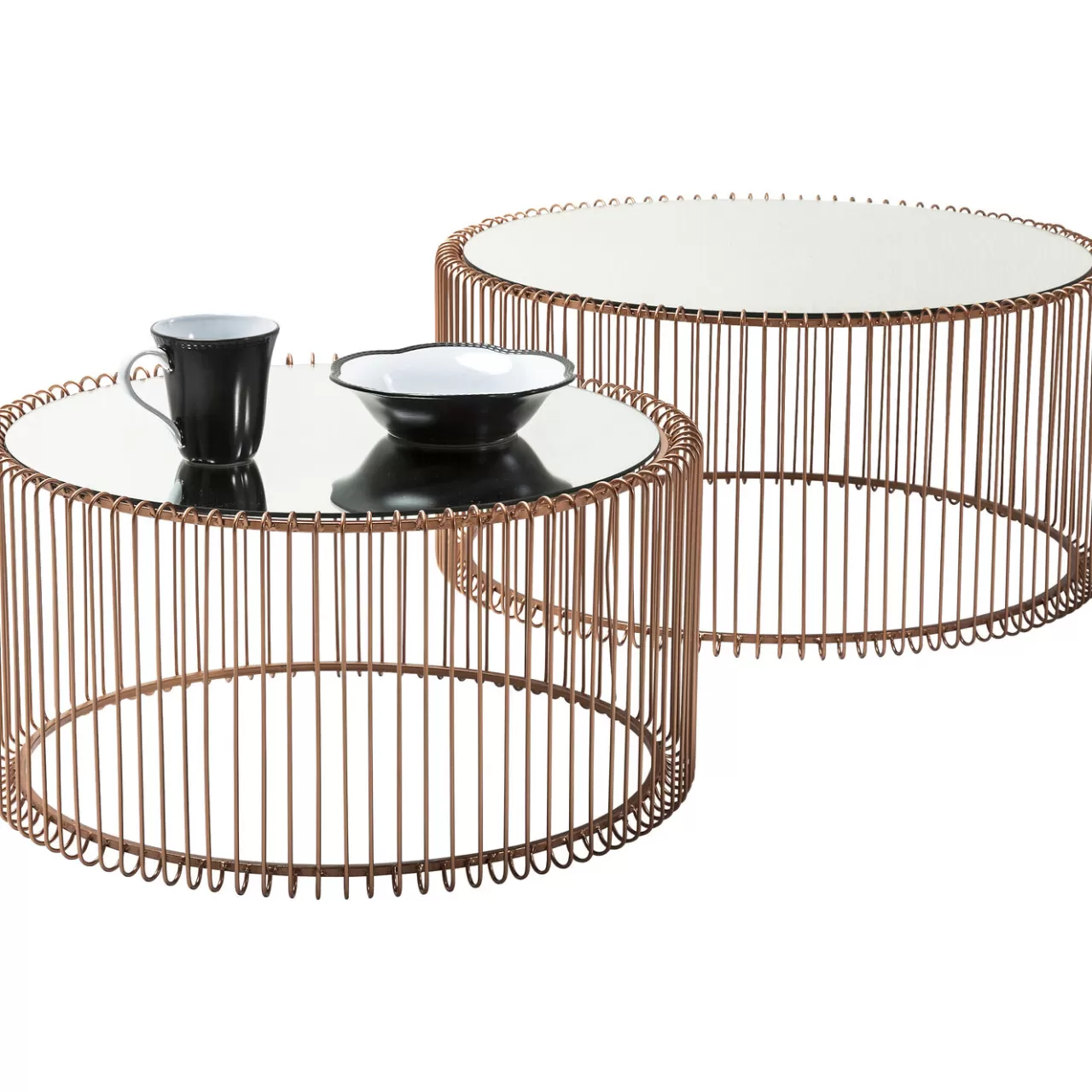 Tables Basses Wire Cuivre (Set De 2)*KARE Design Flash Sale