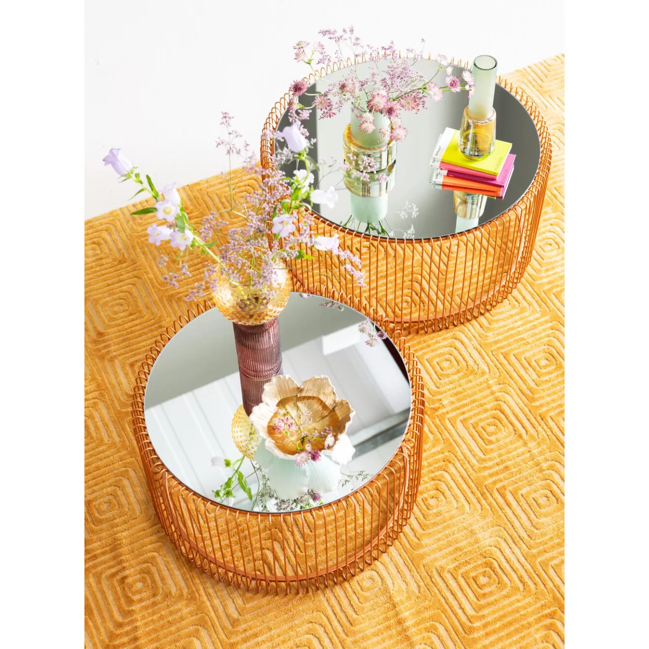 Tables Basses Wire Cuivre (Set De 2)*KARE Design Flash Sale