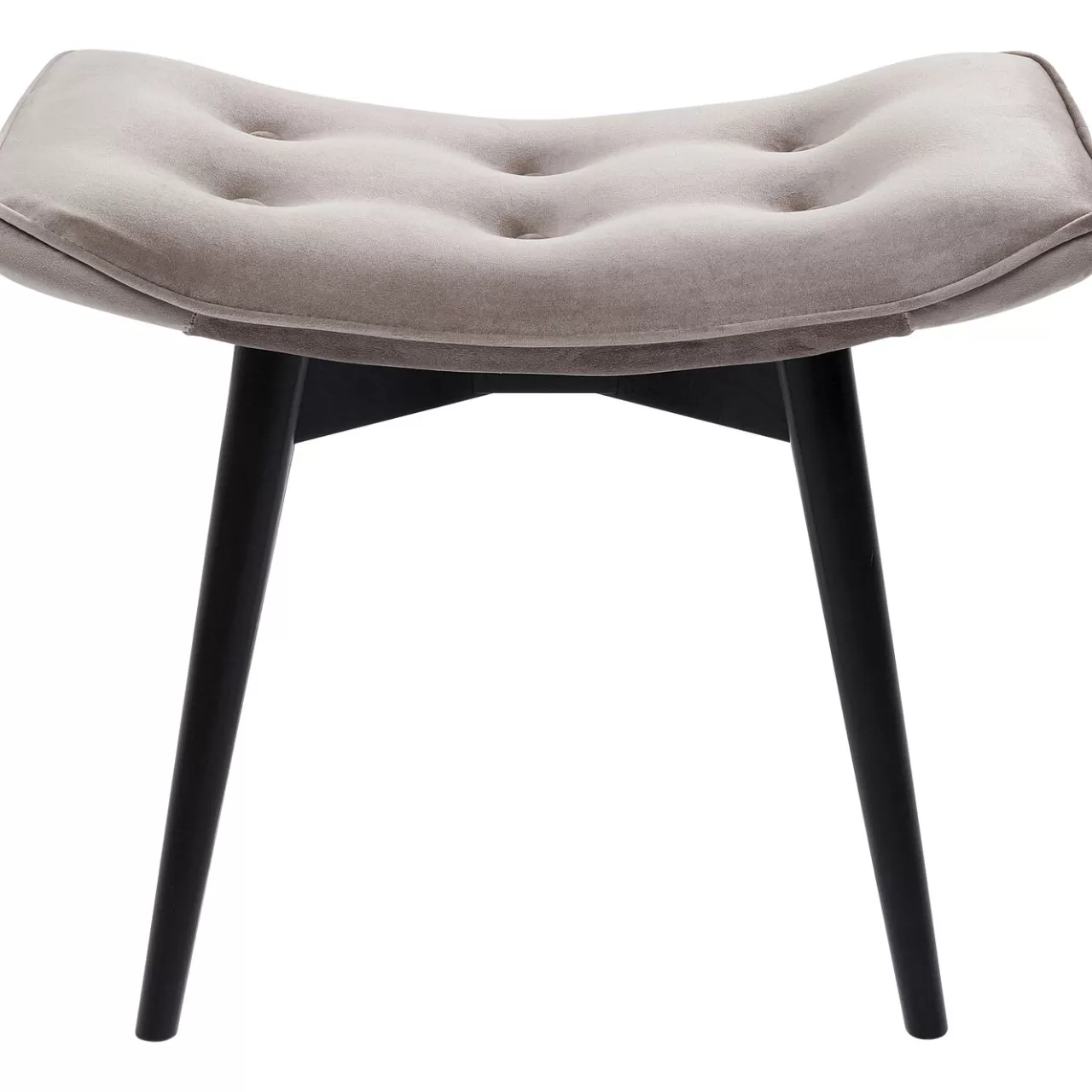 Tabouret Black Vicky Velours Gris 46X59Cm*KARE Design Store