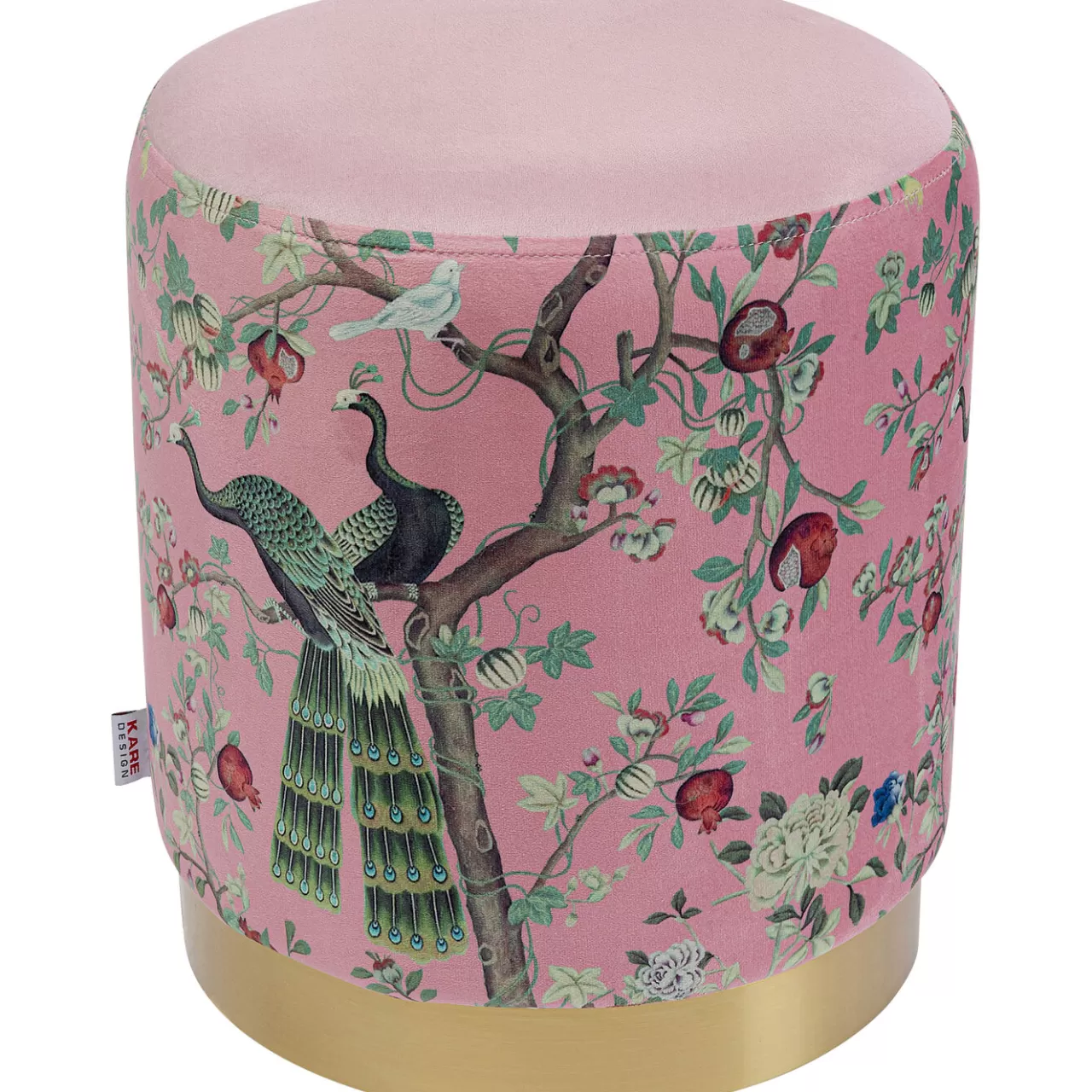 Tabouret Cherry Peacock Laiton O32Cm*KARE Design New