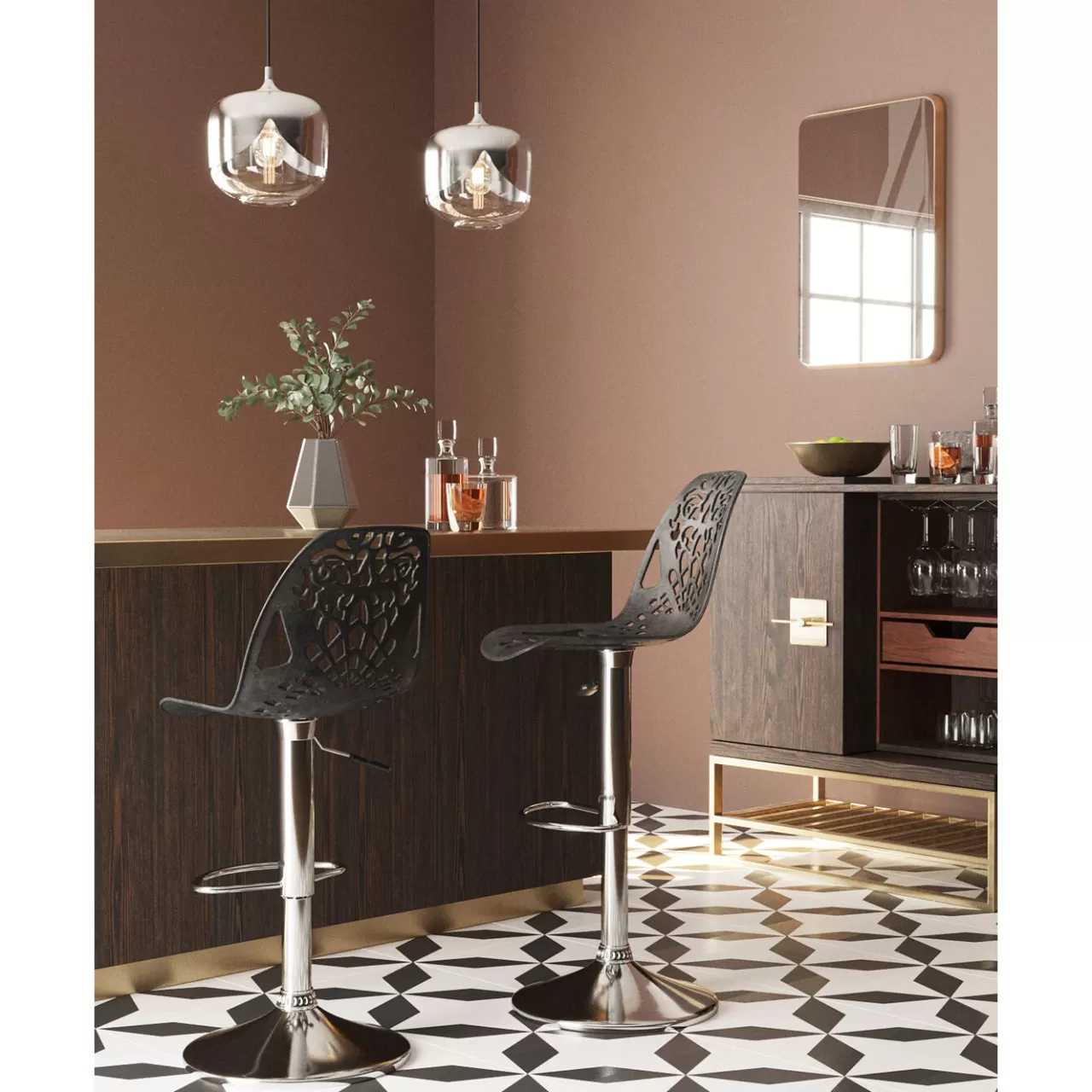 Tabouret De Bar Ornament Noir*KARE Design Shop