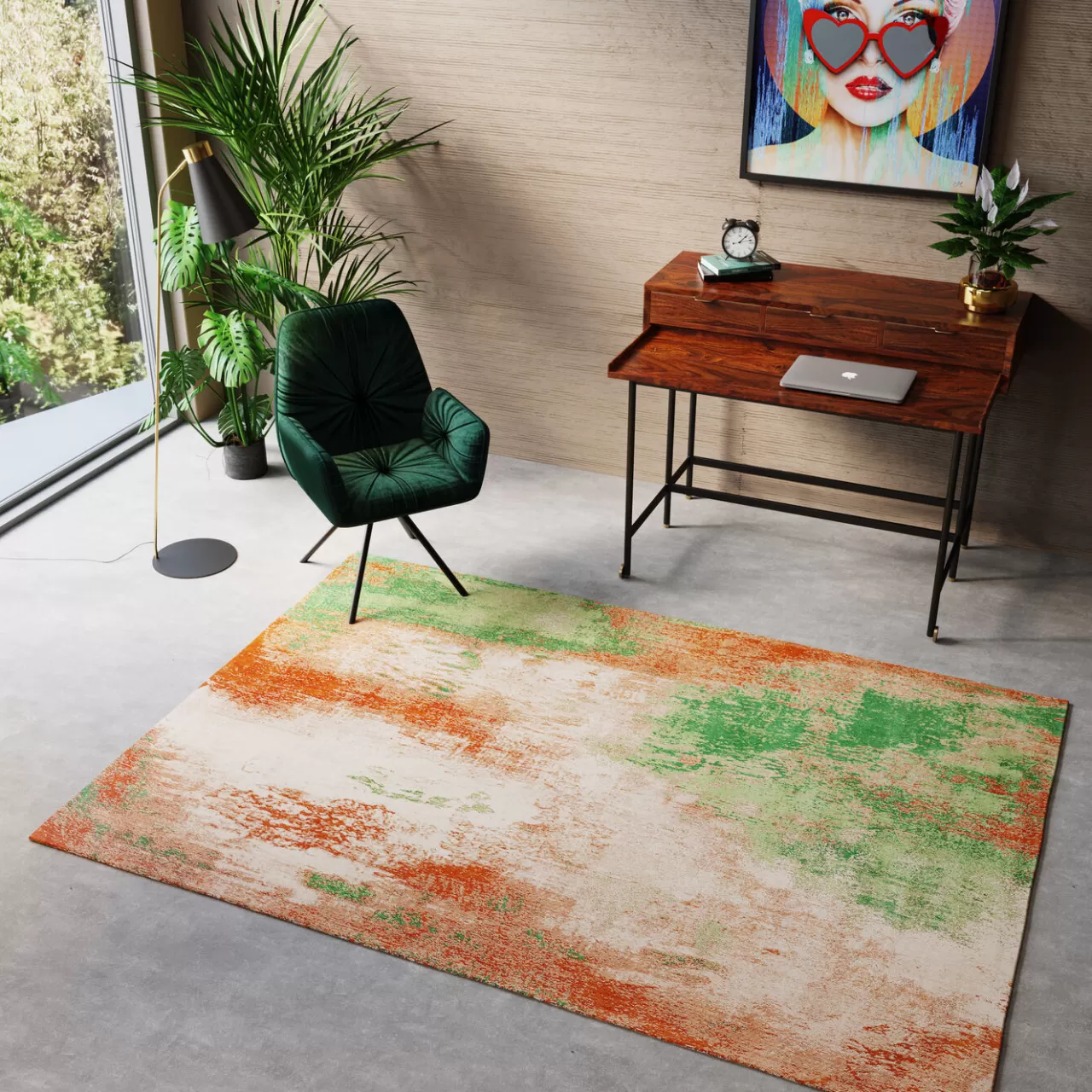 Tapis Downtown Vert 170X240Cm*KARE Design New