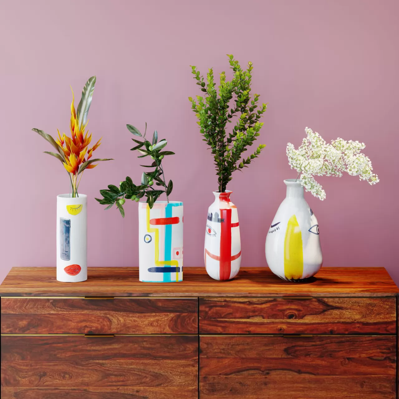 Vase Art Face Colore 38*KARE Design Discount