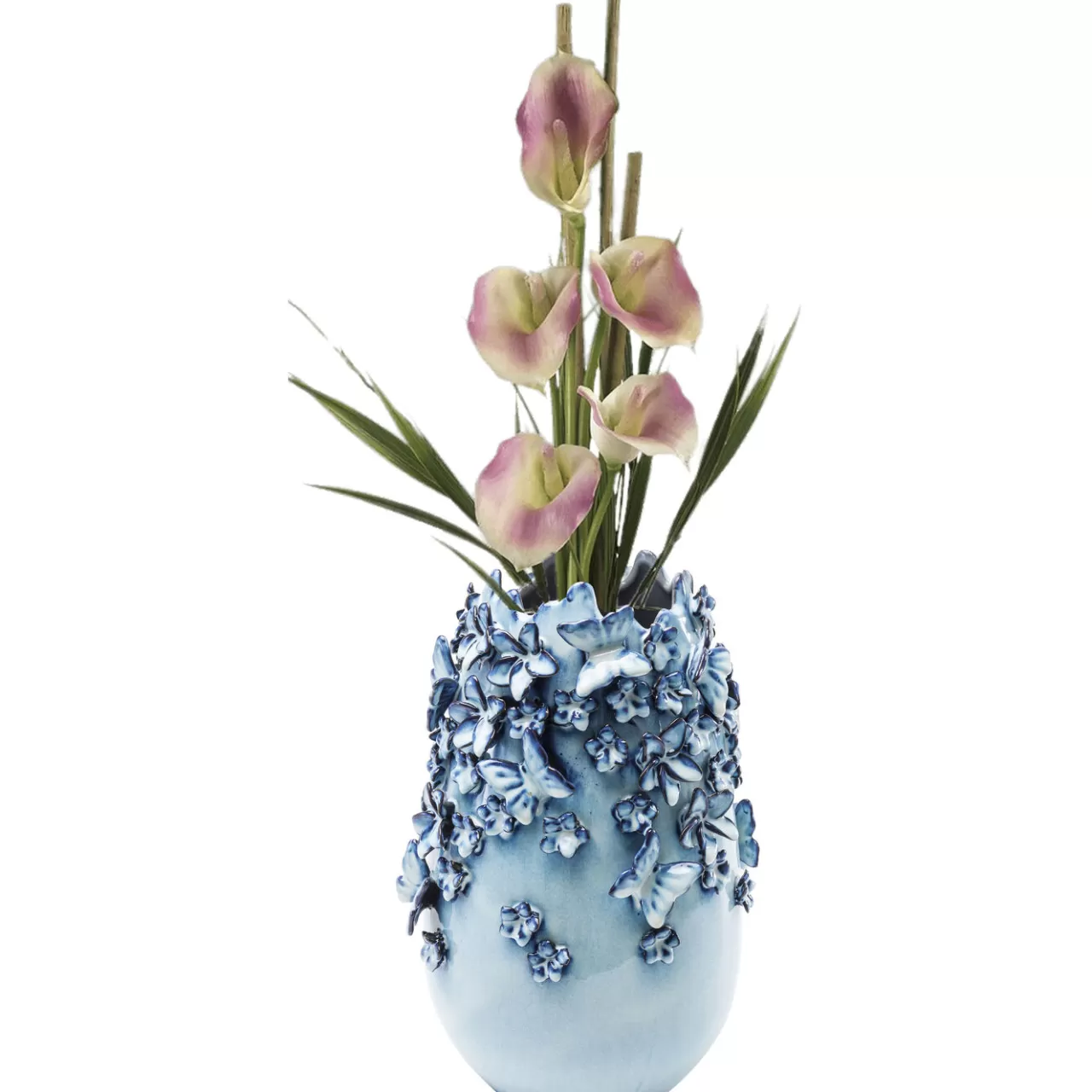 Vase Butterflies Bleu Clair 35Cm*KARE Design Best