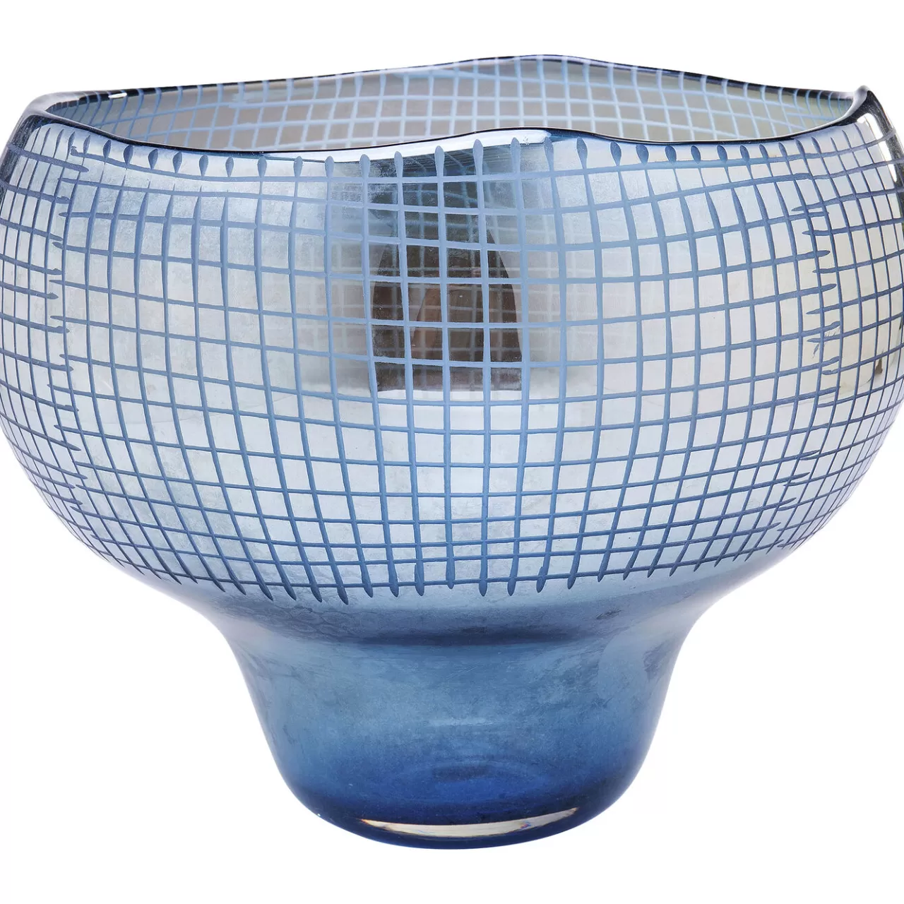 Vase Grid Luster Bleu 28Cm*KARE Design Best Sale