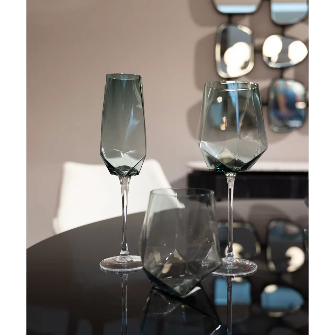 Verre À Champagne Diamond Smoke*KARE Design New